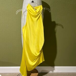 Yellow evening dress